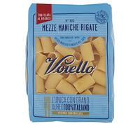 Voiello Pasta Mezze Maniche Rigate n.122, 500g, Grani 100% Italiani, Trafilatura Al Bronzo