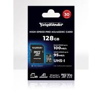 Voigtlnder microSDXC Prof. ad alta velocit UHS-I, Cl10, U3, V30 (100/95 MB/s) 128 GB
