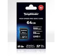 Voigtlnder Prof. SDXC ad alta velocit, UHS-I, Cl10, U3, V30 (100/95 MB/s) 64 GB