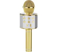 voijump Microfono Karaoke, Microfono Bluetooth KTV, Macchina Karaoke per Bambini, KTV Familiare, per Canto di festa, Regalo di compleanno (Oro)