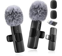 voijump Microfono wireless professionale per iPhone, iPad e Android, mini microfono lavalier per registrazione video, registrazione nitida con USB-C per vlog, YouTube, TikTok, podcast, interviste