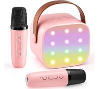 voijump Mini Karaoke per Bambini con 2 Microfono Wireless Karaoke, 2025 TOP Karaoke Bluetooth Portatile, Regalo Bambini Compleanno per 3-12+ Anni, Indispensabile per Le Riunioni di Famiglia