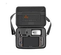 Voikoli Custodia protettiva Eva rigida compatibile con OnexPlayer Mini 17,8 cm, antiurto, elegante e durevole (nero con cinghie)