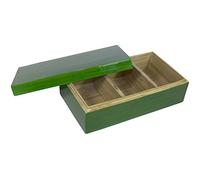 Voilà Ecco. ar493 737 ha Zen Scatola bambù compartimentalizzata Oliva 22 x 12 x 7 cm