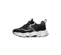 VOILE BLANCHE CLUB105.-Sneakers in Pelle e Tessuto-Nero, Rosa Cipria 38