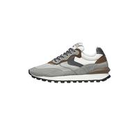 VOILE BLANCHE QWARK Hype Man-Sneakers in Pelle e Tessuto, Bianco-Grigio 45
