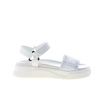 VOILE BLANCHE scarpe donna sandalo sportivo Lisa 04 in pelle bianco con strappo