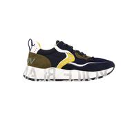 Voile Blanche Sneaker In Pelle E Tessuto, Suola In Gomma Blu Uomo