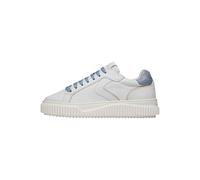 VOILE BLANCHE Sneakers in Pelle, Bianco-Azzurro 40