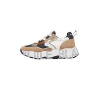 VOILE BLANCHE Sneakers in Suede e Tessuto, Bianco-Beige- 40