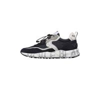 VOILE BLANCHE Sneakers in Suede e Tessuto, Blu-Bianco 43