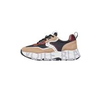 VOILE BLANCHE Sneakers in Suede e Tessuto Tecnico, Beige-Nero- 35