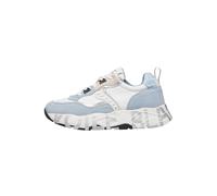 VOILE BLANCHE Sneakers in Suede e Tessuto Tecnico, Bianco-Azzurro- 37