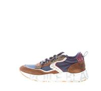 VOILE BLANCHE Uomo Sneaker Club01 in camoscio Marrone e Nylon Blu Color Marrone Size 40