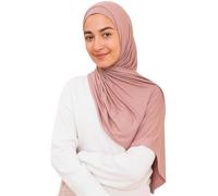 VOILE CHIC Istantaneo Hijab sciarpa da donna - Premium Jersey Head Scarf Wrap, Made in Turchia, Rosa polvere, Pacchetto di 1