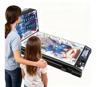 VOIRDA Flipper da Tavolo Elettronico, Luci E Suoni, Games Pinball da Tavolo Set da Gioco Portatile Compatto da Tavolo A Batteria per Tutte Le età, Divertimento in Famiglia