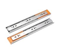 Voirrow 1 set di guide for cassetti KAK in acciaio inox da 10" a 22" con chiusura ammortizzata, guide for cassetti scorrevoli a tre sezioni, ferramenta for mobili(Buffer 18inch 45cm)