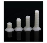 Voirrow 50 Viti a Testa Piatta in Nylon M3/M4/M5/M6/M8,6-40 mm, bullone a Croce a Testa Svasata, Vite a Macchina in plastica Bianca, Vite in plastica isolata(8mm,M3 (50Pcs))