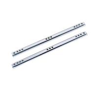 Voirrow Binario for cassetto largo 17 mm, 2 pezzi, binario a sfera a due sezioni, mobiletto in ferro, binario bidirezionale(12 inches)