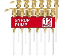 VOISEN 12 dispenser per sciroppo di caffè, sciroppo, caffè, sciroppo, 750 ml, pompa per sciroppo, ideale per casa e bar, miscele per bevande, tè, bevande (oro)