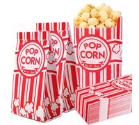 VOISEN Sacchetti di carta per popcorn, confezione da 500 sacchetti per popcorn da 28,3 g, sacchetti per popcorn per popcorn e serate cinematografiche