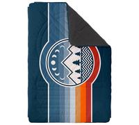 Voited - Coperta 4 in 1 da campeggio con imbottitura in pile - Fleece Blanket Camp Vibes 2 in Pelle - Blu