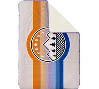 Voited - Coperta 4 in 1 da campeggio con imbottitura in pile - Fleece Blanket Camp Vibes Powder in Pelle - Bianco