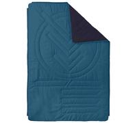 Voited - Coperta da campeggio 4 in 1 - Ripstop Blanket Blue Steel / Graphite in Pelle