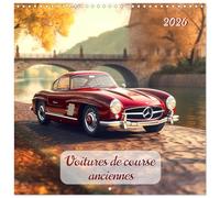 Voitures de course anciennes (Calendrier mural carré 2026 30x30 cm) Calendrier double avec une page pour vos prises de notes: Plongez dans l'histoire ... intemporelle de ces bolides légendaires.