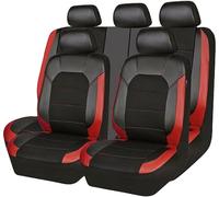 VOIV 9 Pezzi Auto Set Coprisedili per Volkswagen VW Tiguan 2. Gen/Tiguan Allspace 2016 2017 2018 2019 2020 2021 2022 2023, Universale in Pelle PU Impermeabile Fodere Anteriori E Posteriori,C Red