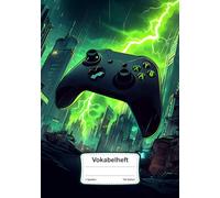 Vokabelheft Gamer: DIN A5, 2 Spalten, Liniert mit 100 Seiten für jeden Sprachunterricht in Schule & Freizeit mit Coolem Zocker Motiv