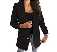 vokkrv 2024 Blazer Donna Elegante Giacca Slim Fit a Maniche Lunghe Giacca con Risvolto da Lavoro Formale Blazer Cardigan Casual Moda Business Giacca da Abito Capispalla Vestibilità Regolare Stile