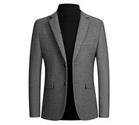 vokkrv Blazer da Uomo Slim Fit Giacca da Abito con Un Bottone Suit Jacket Giacca Elegante Formale for Wedding Business Evening da Lavoro Casual Giacche da Smoking Cerimonia Fiesta Cappotto