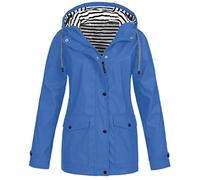 vokkrv Donna Giacca Softshell Leggera e Calda Giacca Elasticizzata da Donna con Cappuccio Antivento Antipioggia Impermeabile Funzionale Sportiva da Corsa Traspirante Autunnale Inverno Outdoor