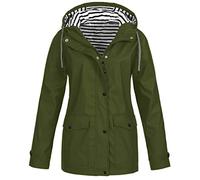 vokkrv Donna Giacca Softshell Leggera e Calda Giacca Elasticizzata da Donna con Cappuccio Antivento Antipioggia Impermeabile Funzionale Sportiva da Corsa Traspirante Autunnale Inverno Outdoor