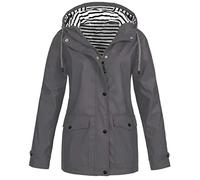 vokkrv Donna Giacca Softshell Leggera e Calda Giacca Elasticizzata da Donna con Cappuccio Antivento Antipioggia Impermeabile Funzionale Sportiva da Corsa Traspirante Autunnale Inverno Outdoor