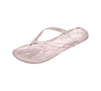 vokkrv Sandali Infradito Donna Basse Estivi Trasparente Comodi Leggeri Pantofole di Spiaggia Piscina Doccia Sandali con clip Tinta unita Antiscivolo Suole Nero Rosa