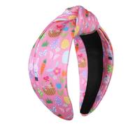 vokone Easter Headband Happy Easter Eggs Bunny Knotted Headband Wide Hairband Spring Costume Headwear Hair AccessoriesEaster Patterns