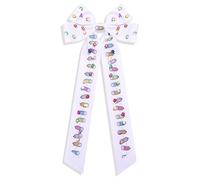 Vokone Fiocchi per capelli per insegnanti per donne insegnanti ABC matita clip per capelli fiocco in raso gioiello fiocco barrette clip per capelli accessori per il ritorno a scuola regali di