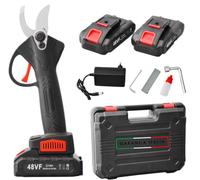Vokot P1 Forbici potatura elettriche con 2 Batterie Ricaricabili 48V, MODELLO 2025, lama 30mm, cesoie elettriche professionali per giardinaggio