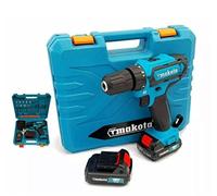 Vokot TM-331D Trapano avvitatore senza fili con doppia batteria a litio ricaricabile da 2Ah, 18V 21 accessori