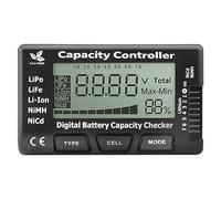 VOKTTA Controllo della Capacità della Batteria Digitale,Tester Batteria con LCD per Lipo,Life, Li-ion,NIMH,NICD
