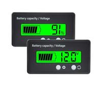 VOKTTA Indicatore Capacità della batteria Misuratore di tensione DC 12V 24V 36V 48V 60V 72V 84V for Lead Acid e agli ioni di litio, Verde