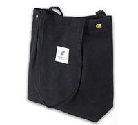 VOKUVIKU Borsa di Stoffa Shopper Donna Borse maniglia Canvas Borse Tote Donna Grandi per Scuola Lavoro Shopping, nero