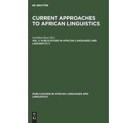 Vol. 2 (Copertina rigida) Publications in African Languages and Linguistics