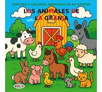 VOL. 8: Los animales de la granja versión BASIC: Libro para colorear para niños de 3 a 5 años - Versión BASIC (imágenes en blanco y negro)