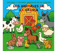 VOL.8: Los animales de la granja versión PREMIUM: Libro para colorear para niños de 3 a 5 años - Versión PREMIUM (imágenes a color)