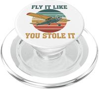 Vola come se l'avessi rubato Divertente aeroplano pilota PopSockets PopGrip per MagSafe