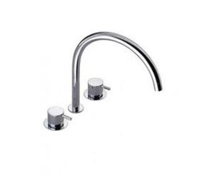 Vola mitigeur trois trous à deux poignées KV15, chromé brillant, KV15-16, KV15-16