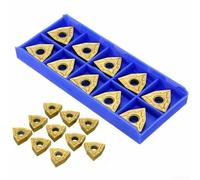 Volakebeing 10 pezzi per inserti in carburo CNC, punte per taglierina per tornio utensili per tornitura lavorazione acciaio ghisa alluminio con scatola portaoggetti (WNMG080404)